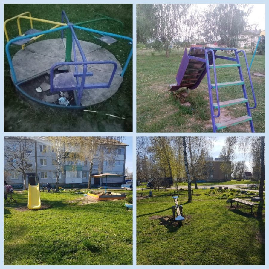 В поселке Дунаевский Карачевского района появилась новая детская игровая площадка