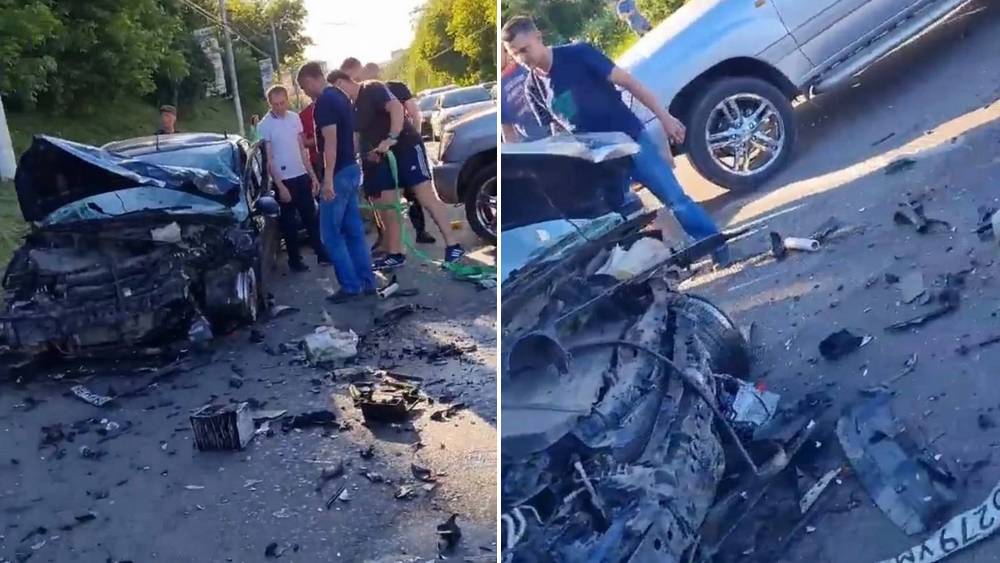 На Городищенской горке в Брянске разбились три автомобиля