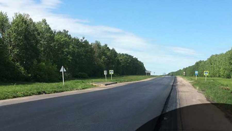 На дороге Брянск – Новозыбков – Погар полностью уложили верхний слой асфальта