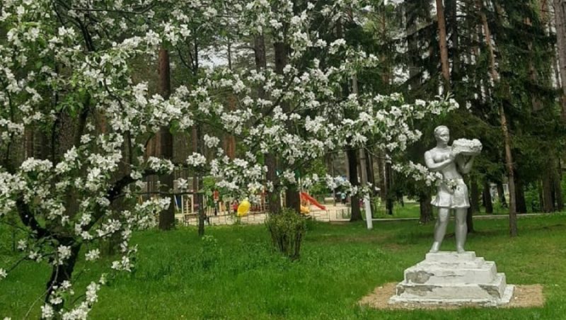 Унечский парк Уральских добровольцев удивил брянцев весенней красотой