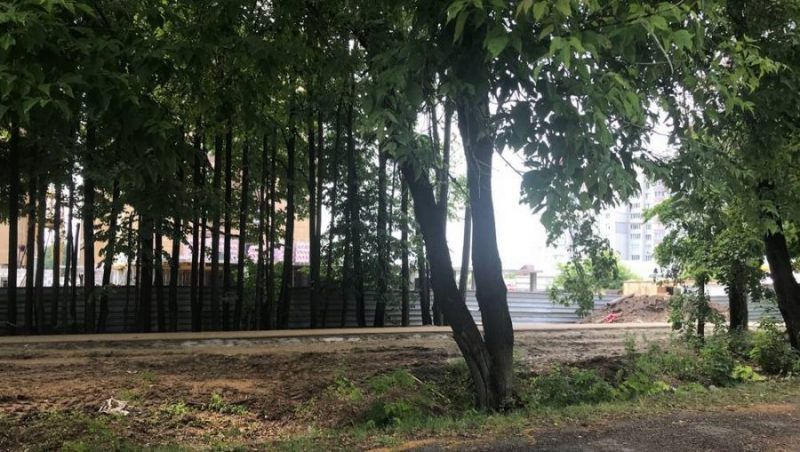 В Брянске построили тротуар напротив памятника Летчикам
