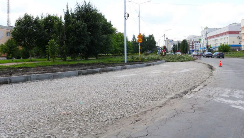 В Брянске для расширения дороги на улице Крахмалева срубили 12 деревьев