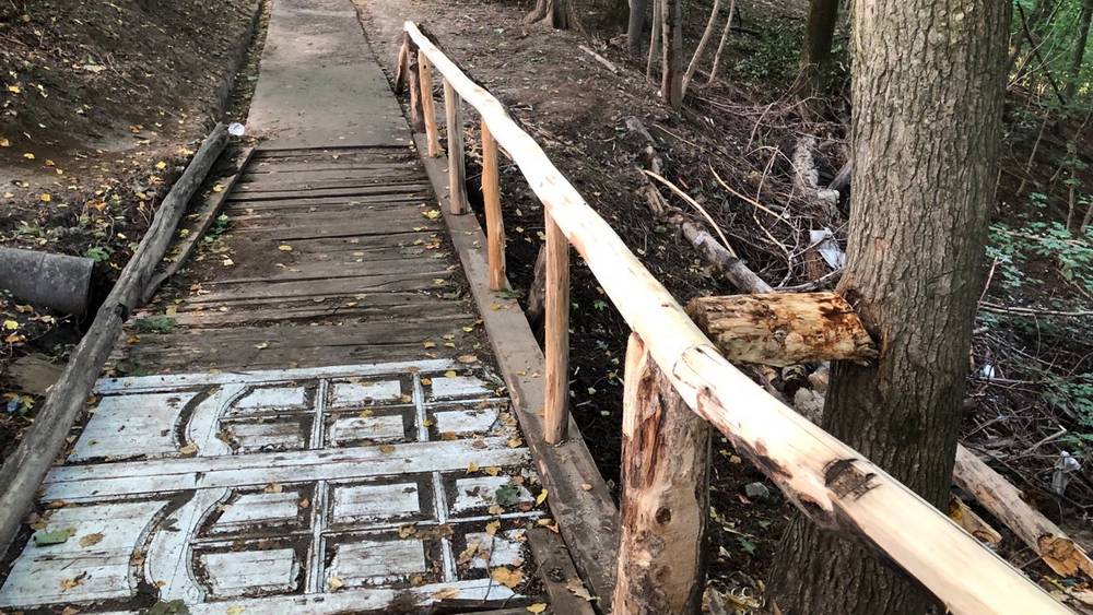 В брянском парке «Соловьи» восстановили студенческий мостик