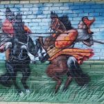 В Брянске сквер Гайдукова украсили патриотические граффити