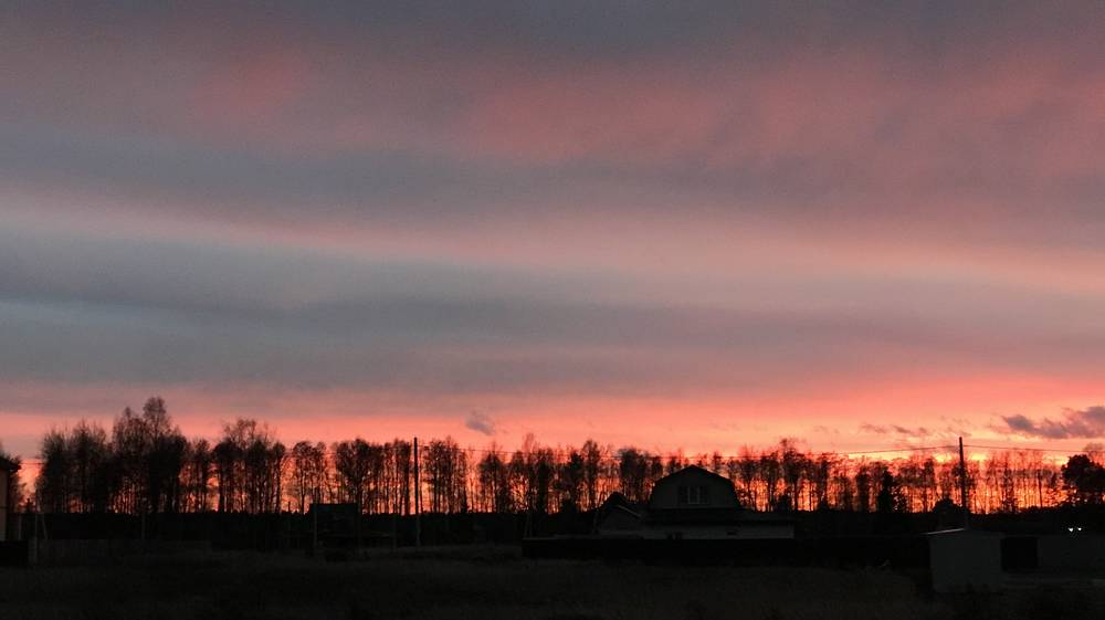 Жители Брянской области поделились фотографиями сказочного заката 30 октября