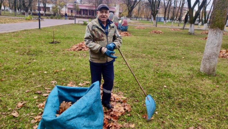 В брянских парках начали убирать опавшую листву и готовиться к зиме