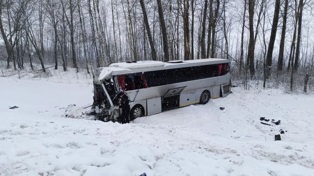 Три человека погибли при столкновении фуры и автобуса на трассе в Брянской области