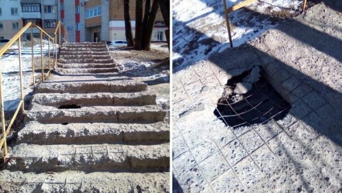 Жители Брянска обратили внимание на обветшавшую лестницу на улице Романа Брянского