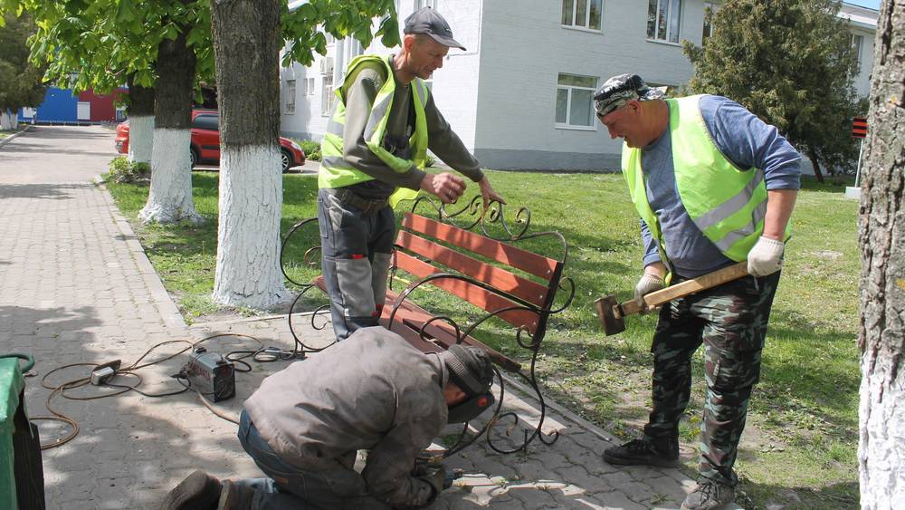 В Карачеве улицу Тургенева дополнили эстетичной зеленой зоной