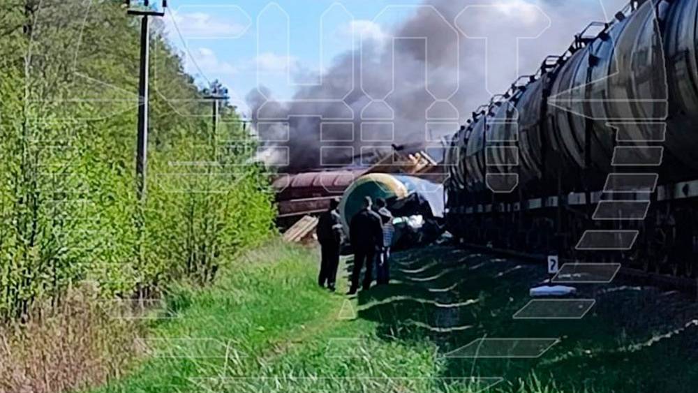 Вмешательство посторонних лиц в работу железнодорожного транспорта привело к сходу локомотива и семи вагонов грузового поезда в Брянской области