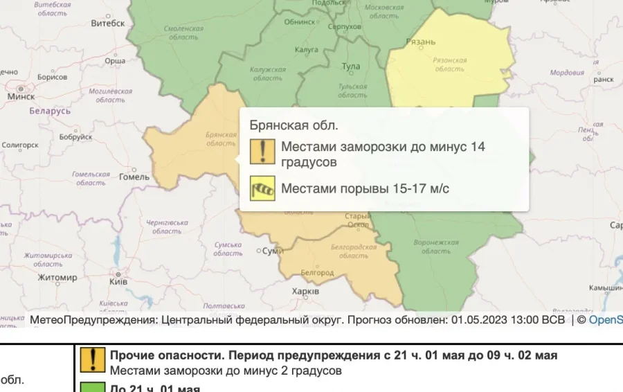 Гидрометцентр России предупредил о кошмарном 14-градусном морозе в Брянской области