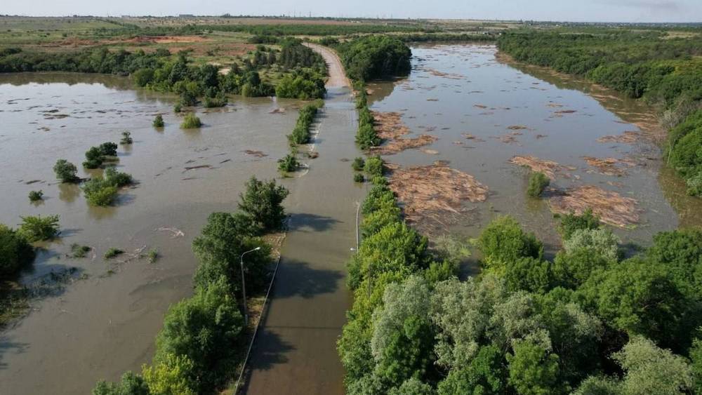 После разрушения Каховской ГЭС под воду ушла гигантская территория