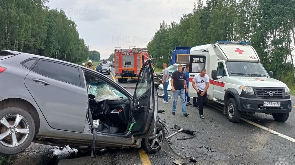 Под Выгоничами на трассе Брянск – Новозыбков разбились два автомобиля – есть пострадавшие