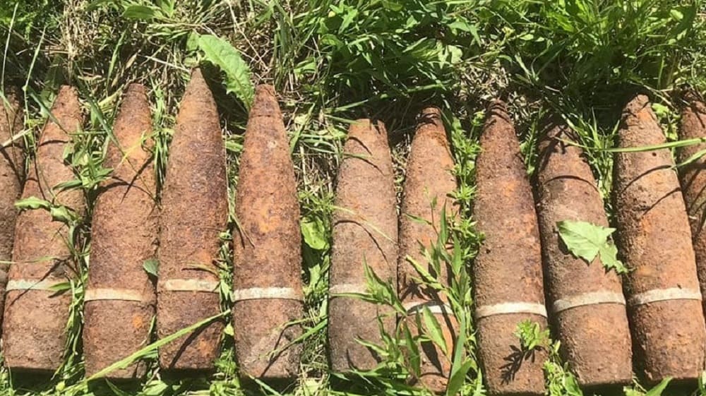 В Севском районе Брянской области 29 июля обнаружили 13 снарядов и противотанковую мину