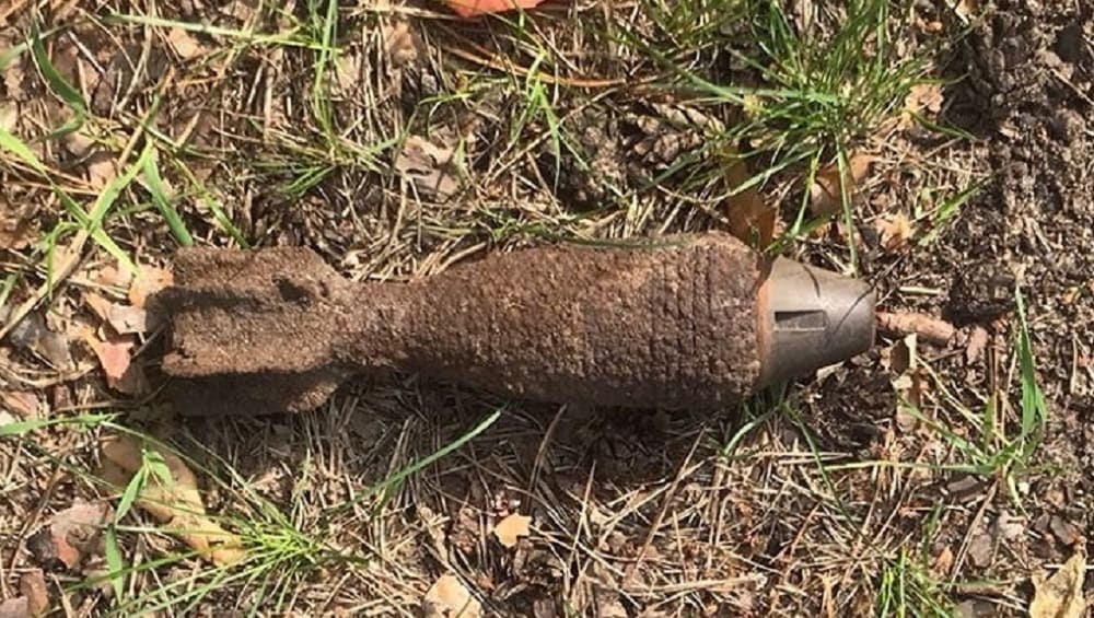 В Володарском районе Брянска 29 августа возле гаража обнаружили миномётную мину