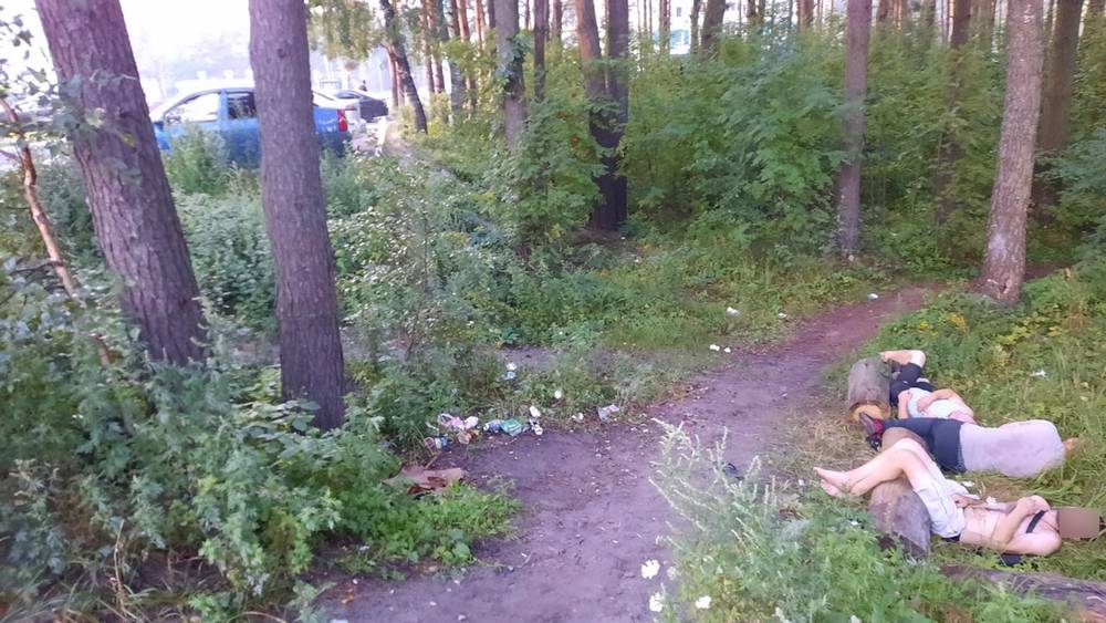 В Брянске в Сосновом бору уложили группу десантников