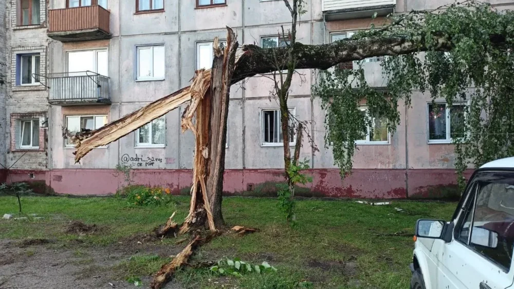 Вечером по Фокинскому району Брянска прошелся мощный ураган