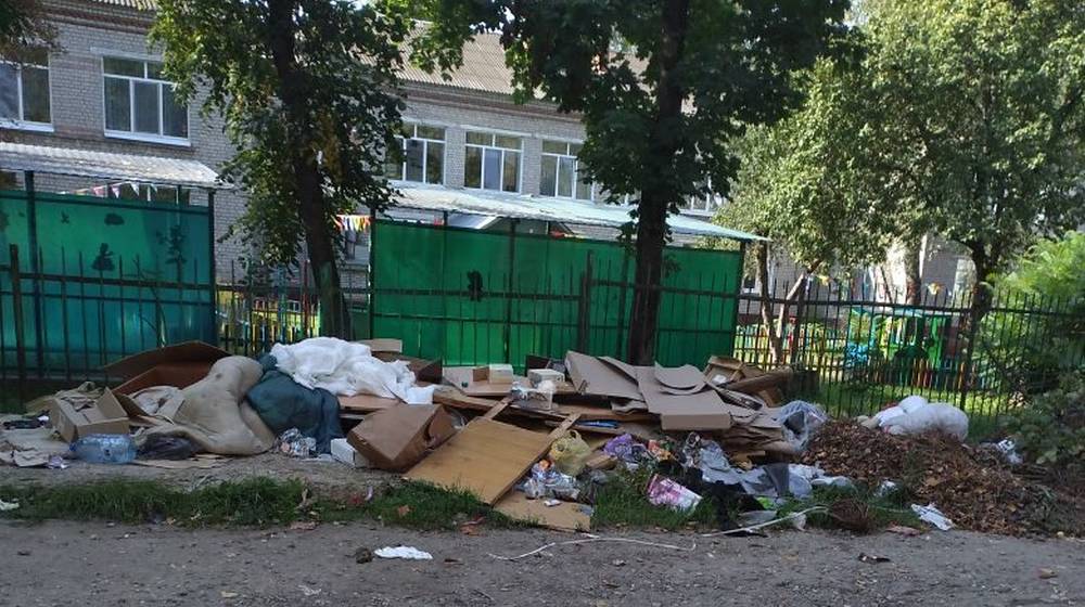 Новый учебный год брянские дошколята встретили в обнимку с мусором