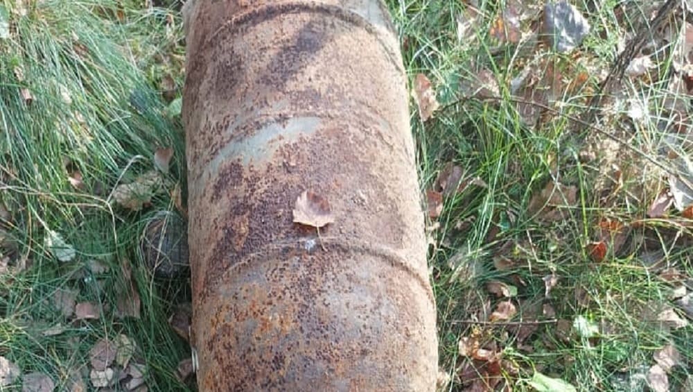 Жителей Рогнединского района 30 сентября напугал найденный в лесу 305-миллиметровый снаряд