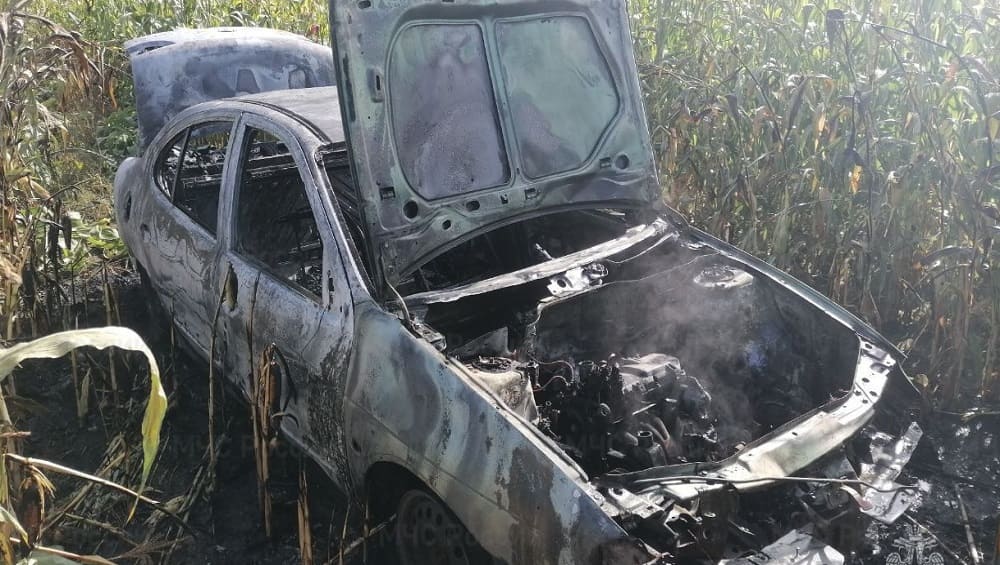 В Стародубском округе Брянской области сгорел легковой автомобиль