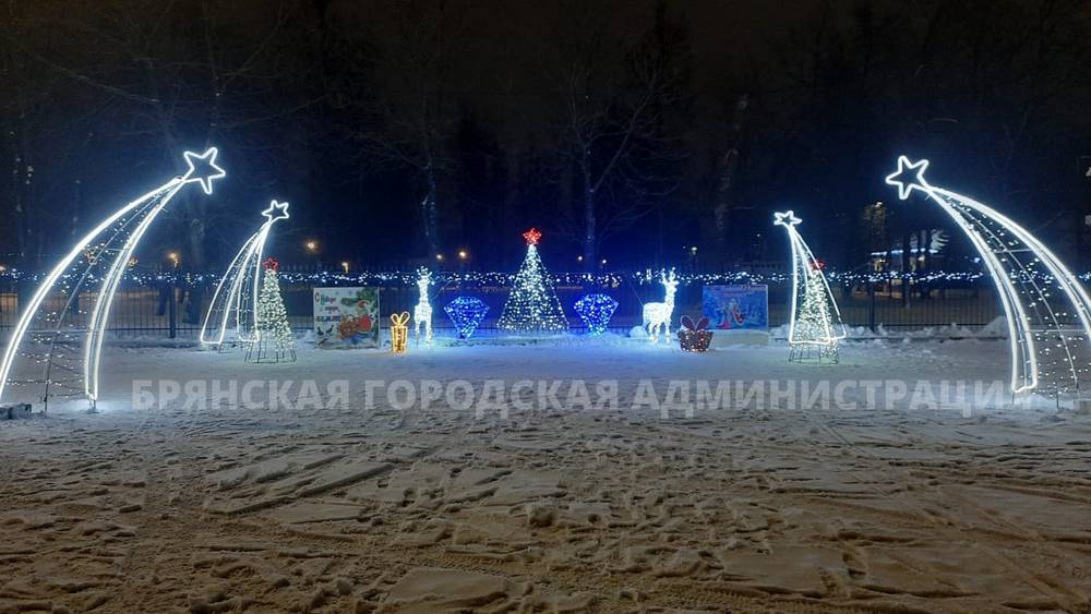 В Бежицком районе Брянска появились световые украшения