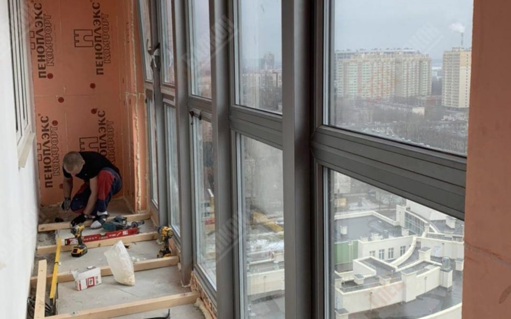 Замена холодного остекления балкона на тёплое