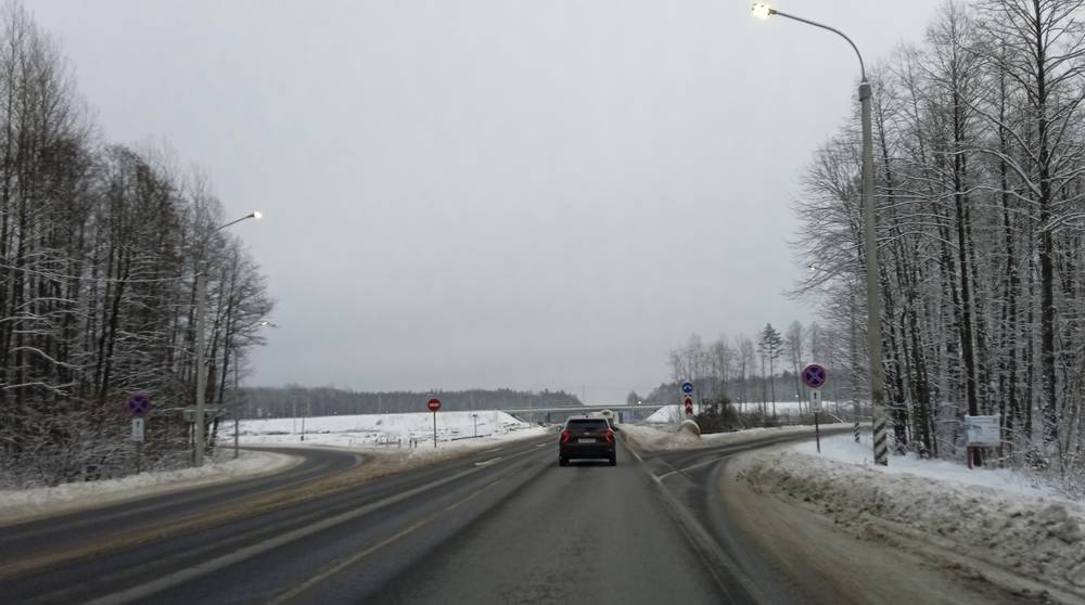 Под Брянском облысела дорожная развязка