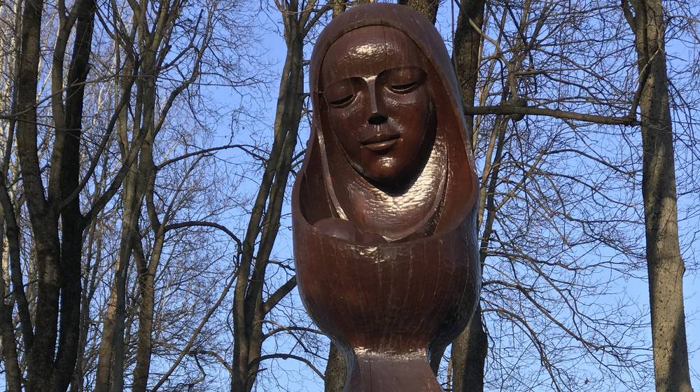 В брянском парке Толстого живые деревянные скульптуры превратили в пластиковых идолов