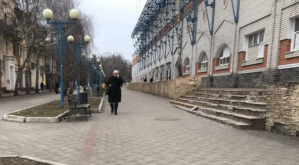 В центре Брянска возле стадиона «Динамо» рассыпалась лестница