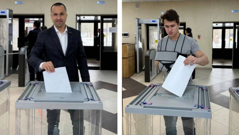 Алексей Солонкин вместе со старшим сыном принял участие в выборах Президента РФ