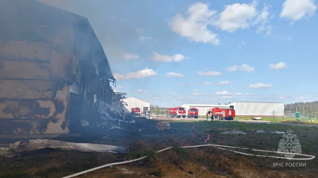 Пожар на брянской ферме «Мираторга» локализовали на площади 3080 квадратных метров