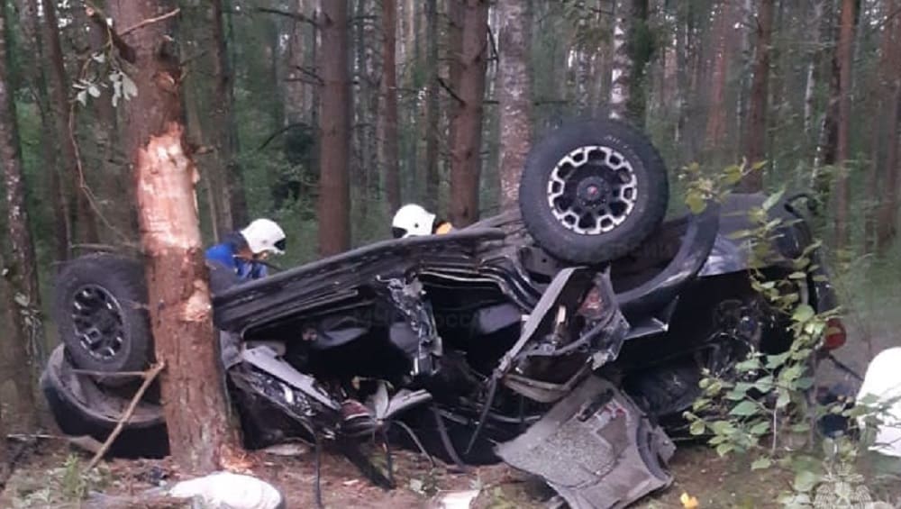 Под Навлей на трассе перевернулся легковой автомобиль – есть пострадавший