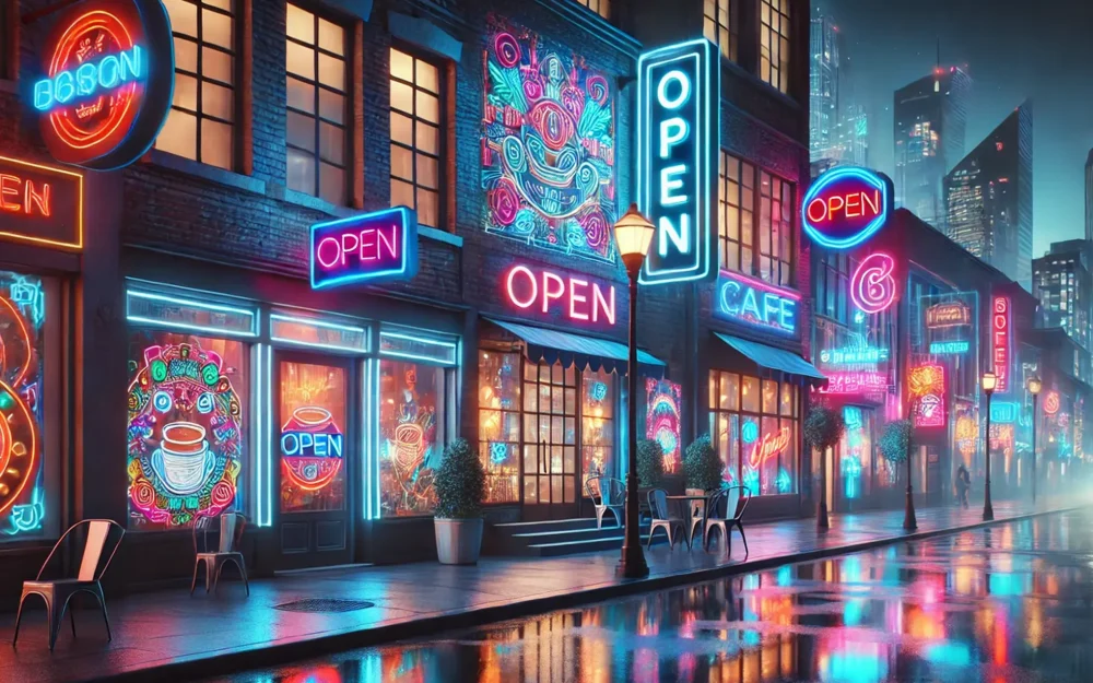 Неоновые вывески: современный облик мегаполиса