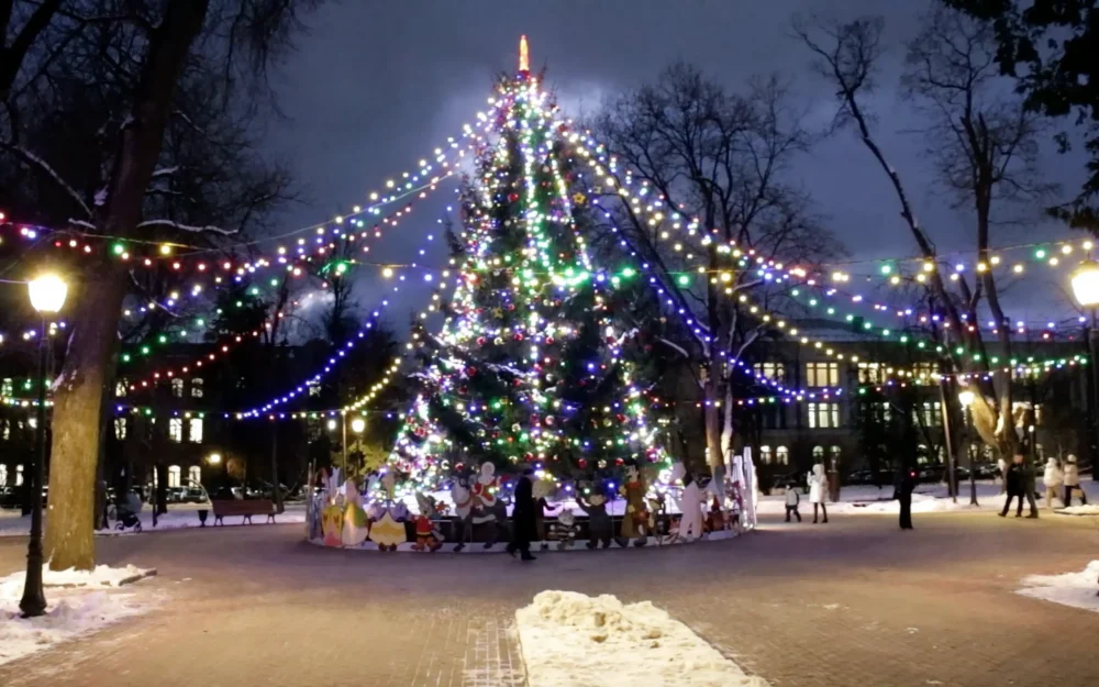 В Брянске до 9 января запретят движение транспорта в Круглом сквере