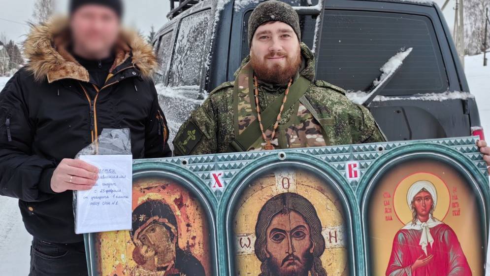 Брянский священник посетил батарею ЗРК группировки армии «Север»