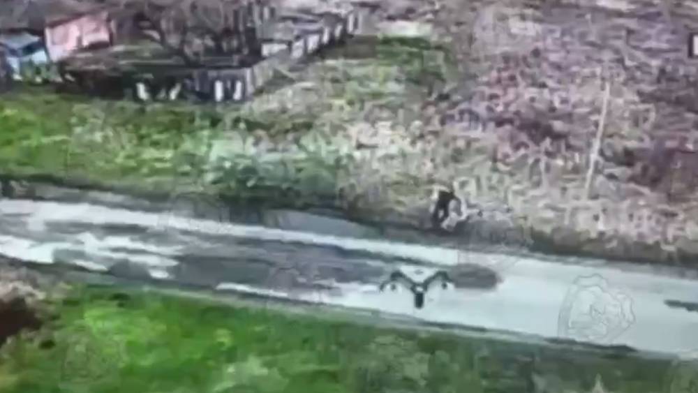Опубликовано видео чудовищной атаки БПЛА на жителя брянского приграничья