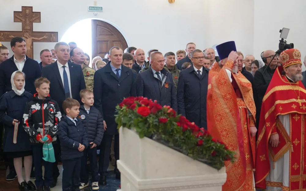 Новый храм в Меленске освятили в присутствии губернатора Александра Богомаза
