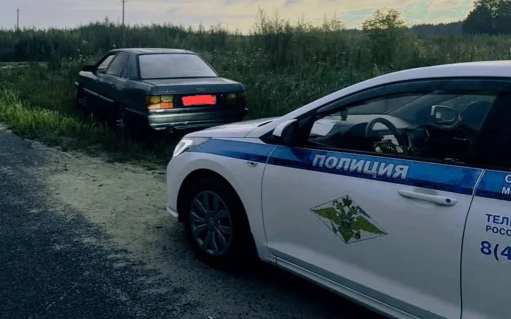 В Брянской области задержали пьяного 17-летнего водителя Audi