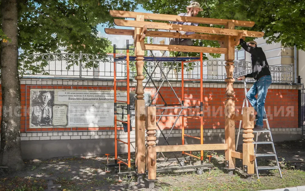 Вход в парк Алексея Толстого в Брянске украсит стенд с деревянными совами