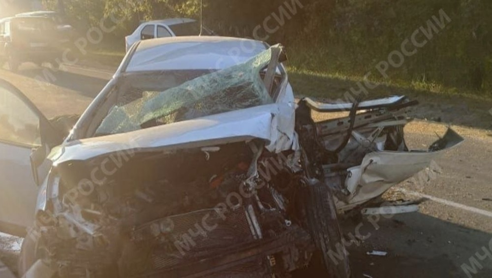 В Жирятинском районе грузовик смял легковушку – пострадал человек