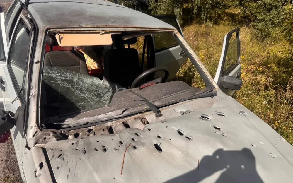 Появились фото с места нападения украинских боевиков на мирных брянцев 