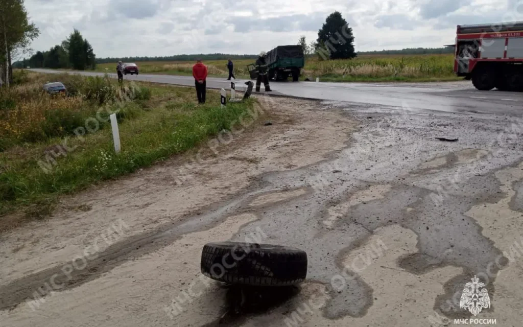 Серьезная авария произошла на сельской дороге под Брянском