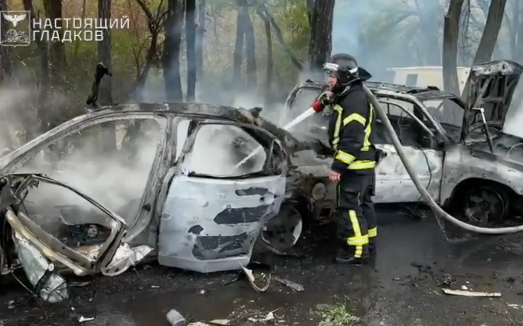 Под Белгородом после ракетного удара вспыхнул пожар