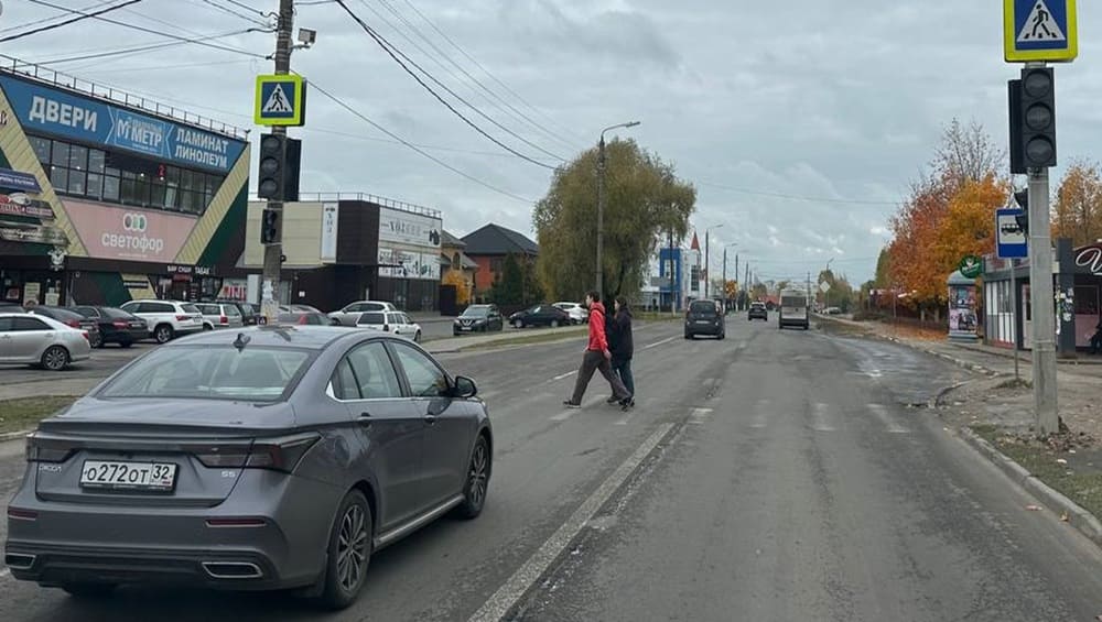 В Володарском районе Брянска у опасного перехода появился долгожданный светофор