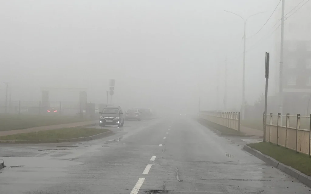 Из-за тумана в Брянской области объявили жёлтый уровень погодной опасности