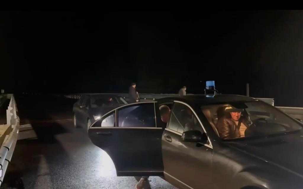 Брянский губернатор глубокой ночью проехал по новому мосту под Выгоничами