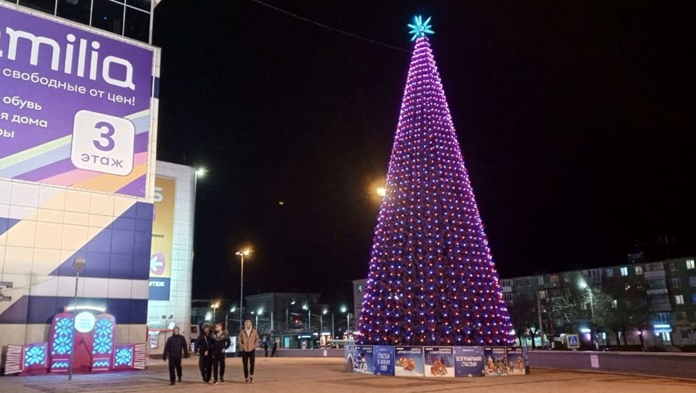 В Бежицком районе Брянске у ТРЦ «БУМ-сити» установили новогоднюю ёлку