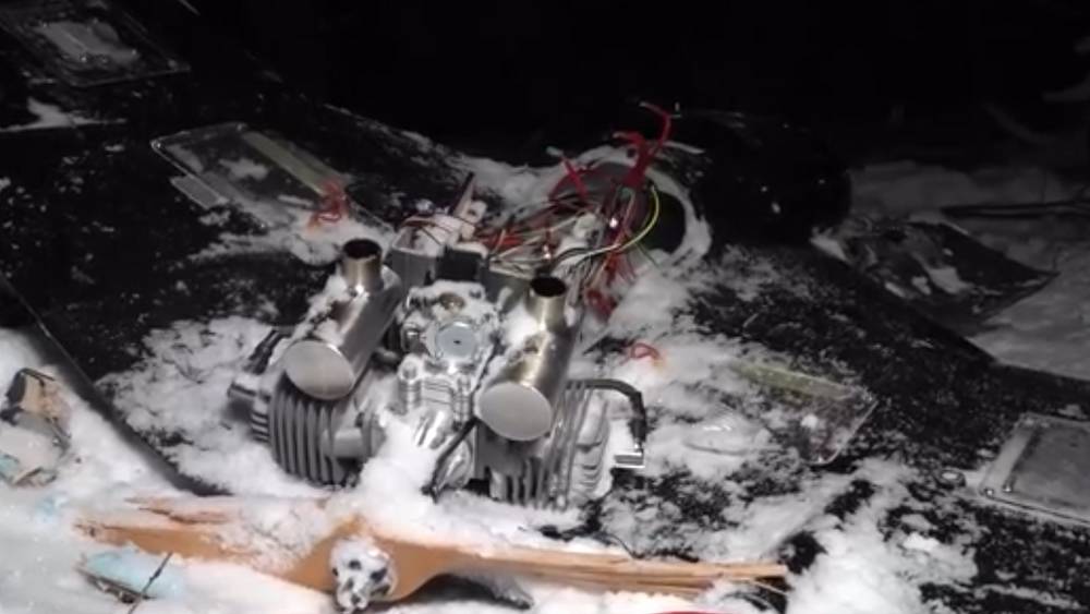 Опубликовано видео уничтожения ночью украинских БПЛА в Брянской области