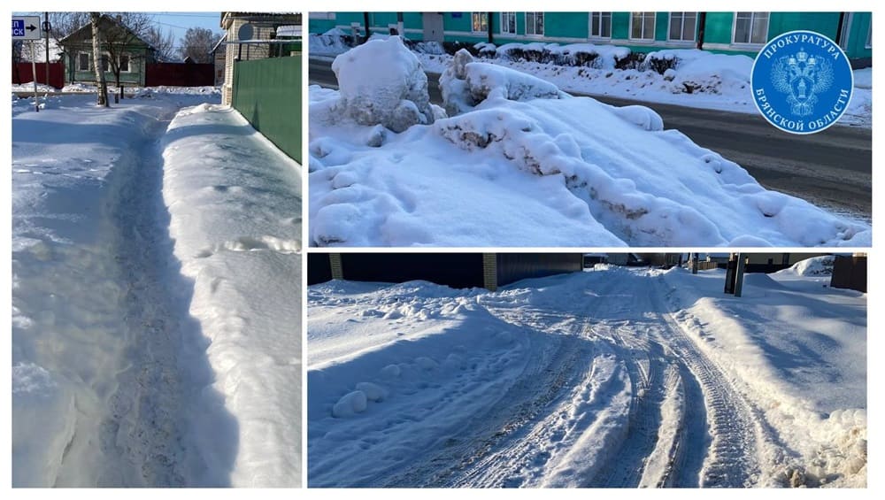 В Трубчевске замглавы районной администрации оштрафовали за снег на дорогах