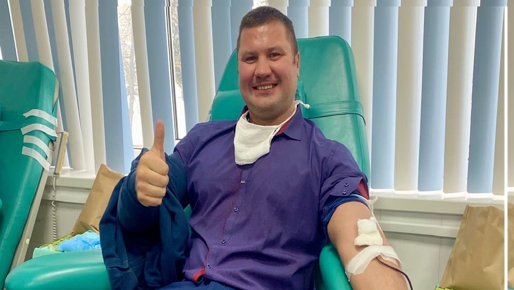 В Брянске чемпион мира по армлифтингу Александр Бояров впервые стал донором